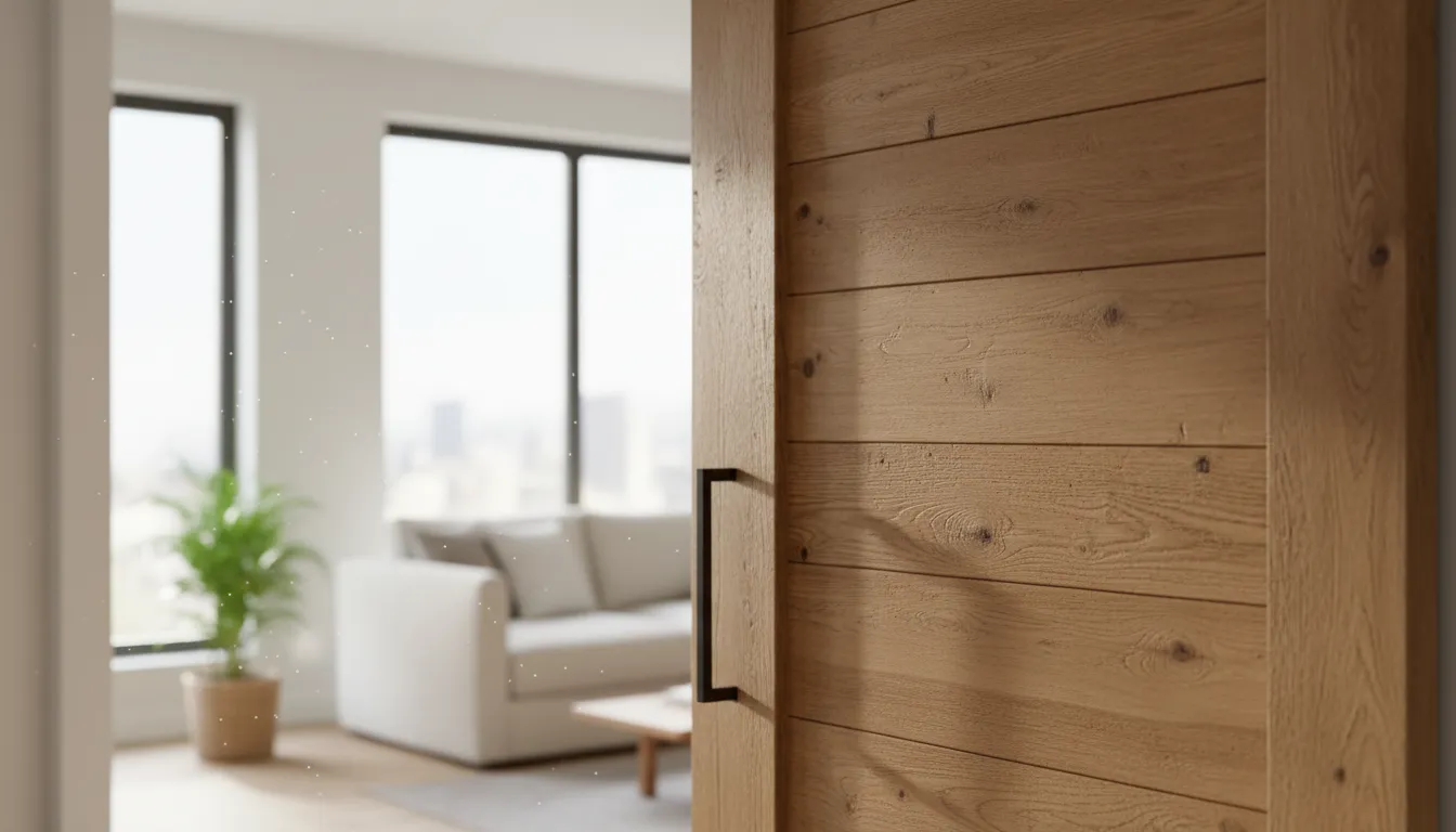 Textura de stejar pe o ușă glisantă